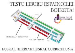 Testu liburu espainolei boikota!